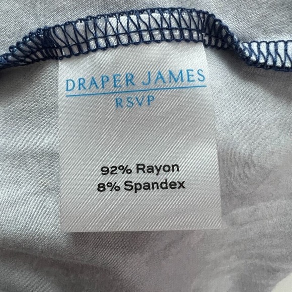 Draper James RSVP Dress Blue Ditsy Floral Wrap Belted Bohemian Cottagecore L - Picture 6 of 7